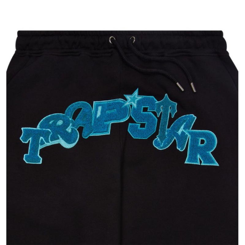 Trapstar Wildcard Jogging Bottoms Bukser Herre Sort Turkis Danmark | SI78-912