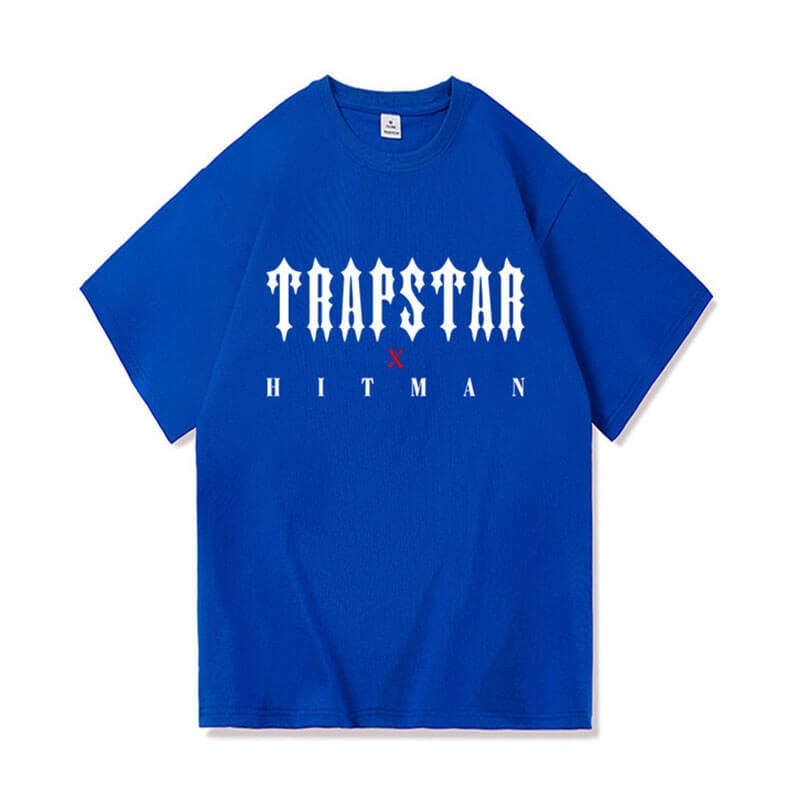 Trapstar X Hitman T Shirts Herre Blå Danmark | IC25-536